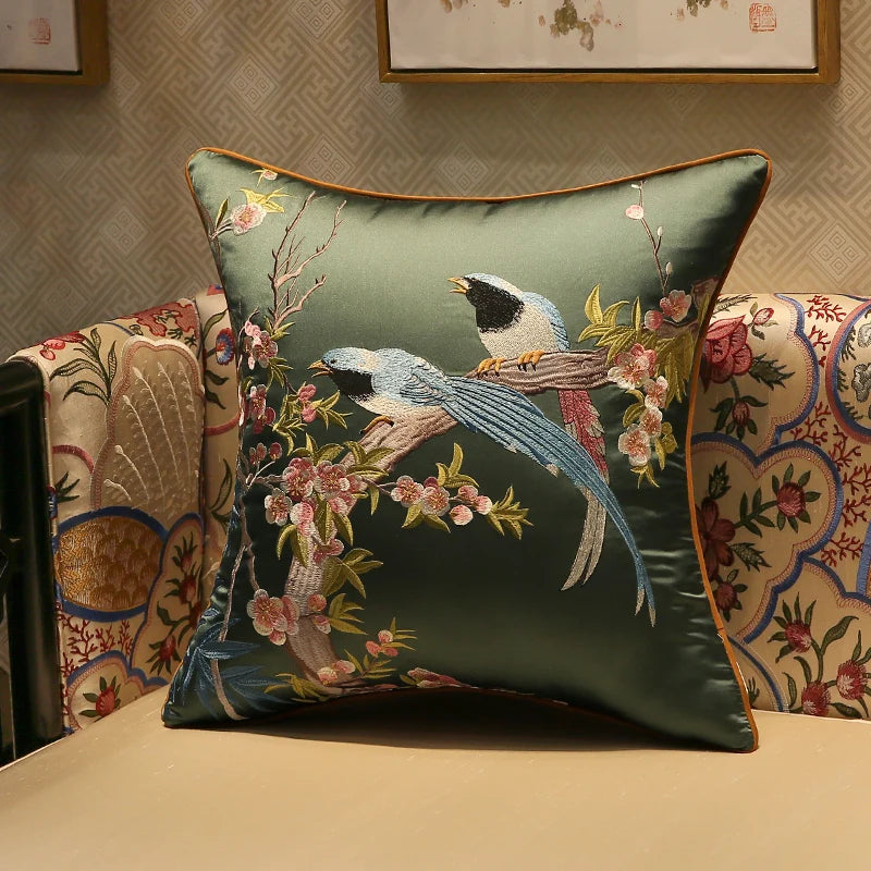 Claridge Chenille Embroidered Cushion Cover - 35 x 50cm Cover Only / Marceau