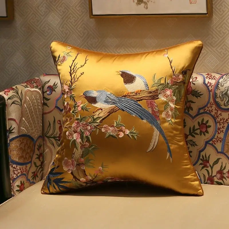 Claridge Chenille Embroidered Cushion Cover - 35 x 50cm Cover Only / Meribel I