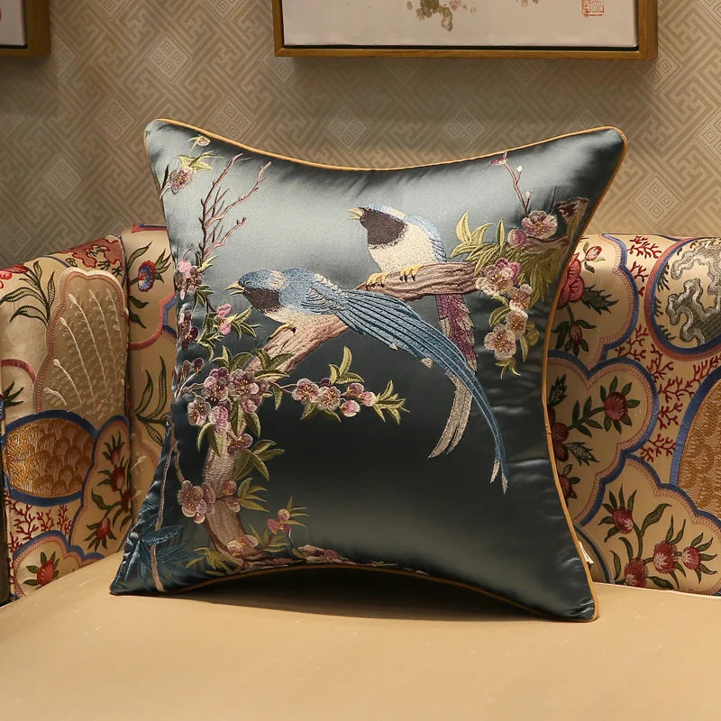 Claridge Chenille Embroidered Cushion Cover - 35 x 50cm Cover Only / Orlane