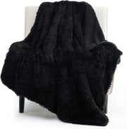 Cloudmere Faux Fur Throw - 100 x 150cm / Black