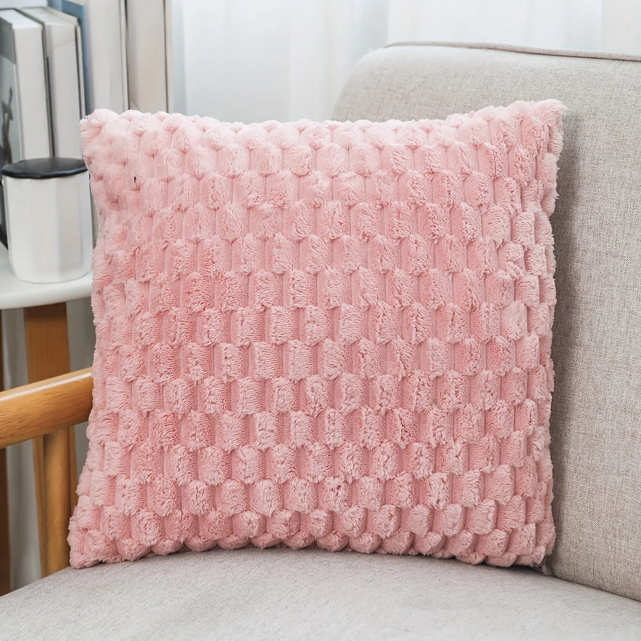 Cocoon Faux Fur Cushion Cover - 43 x 43cm Cover Only / Pink