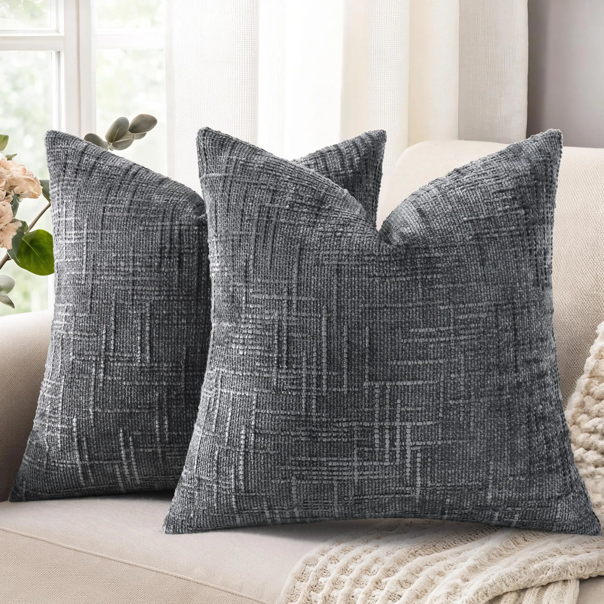 Como Chenille Jacquard Cushion Cover - 30 x 50cm Cover Only / Florin Eden