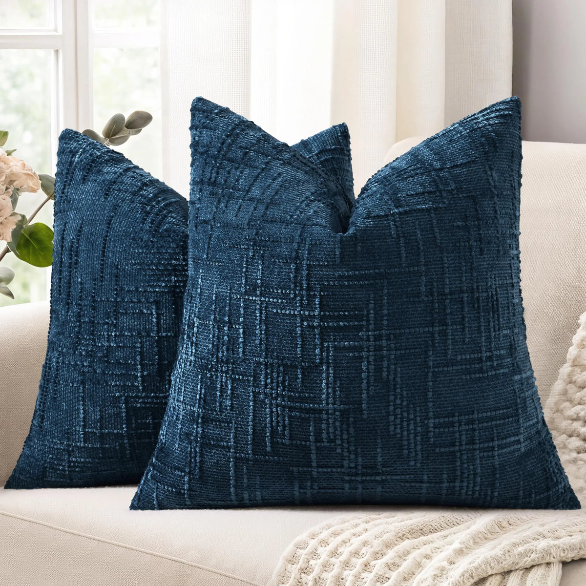 Como Chenille Jacquard Cushion Cover - 30 x 50cm Cover Only / Radley Aster