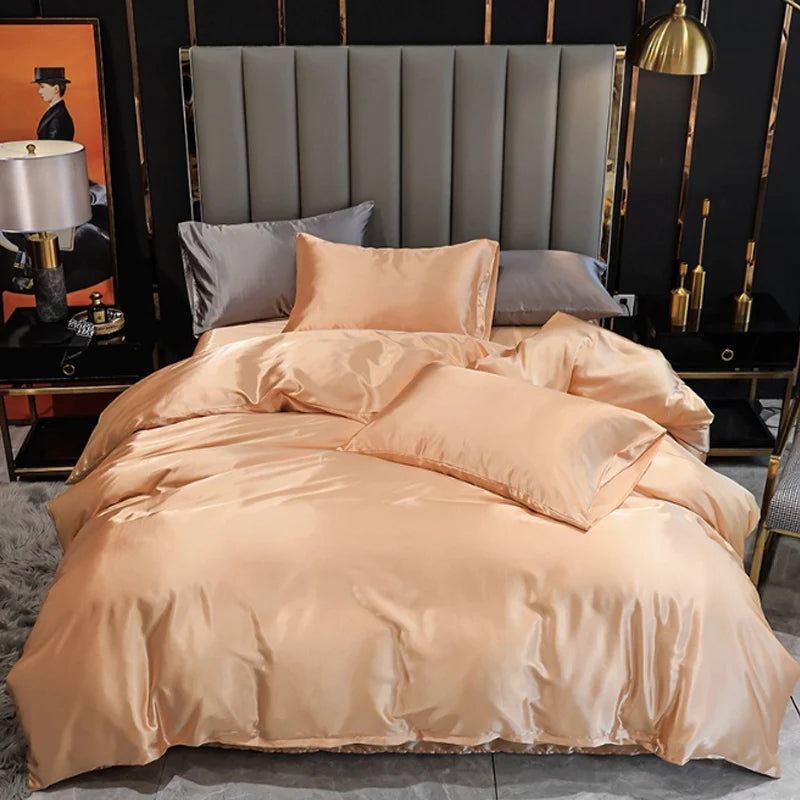 Contour Microfibre Duvet Cover Set - Single / Celeste