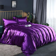 Contour Microfibre Duvet Cover Set - UK Single / Purple