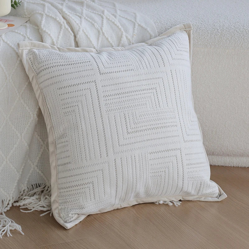 Cortina Chenille Jacquard Cushion Cover - 45 x 45cm Cover Only / Breton Pavilion