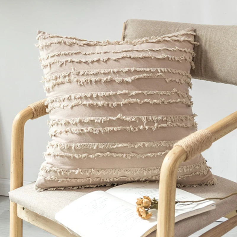 Cortina Chenille Jacquard Cushion Cover - 45 x 45cm Cover Only / Kendal Rive
