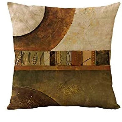 Cotswold Linen Geometric Cushion Cover - 40 x 40cm Cover Only / Meridian Westbourne