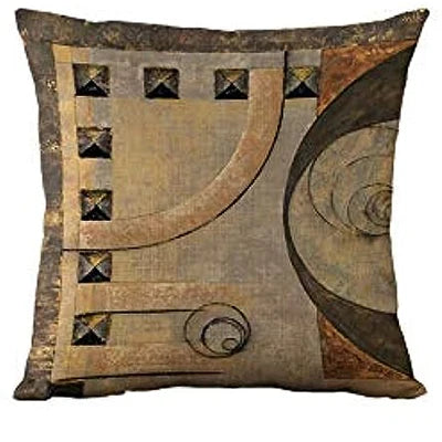 Cotswold Linen Geometric Cushion Cover - 40 x 40cm Cover Only / Petalia Loom