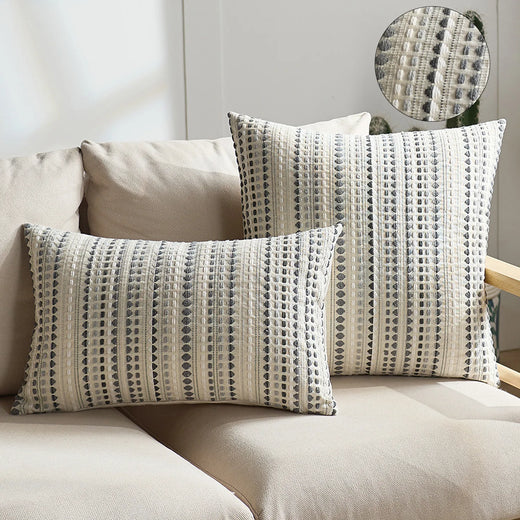 Dahlia Chenille Jacquard Cushion Cover - 30 x 50cm / Mariner Loom