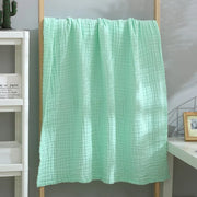Dovetail Cotton Throw - 130 x 150cm / Light Green