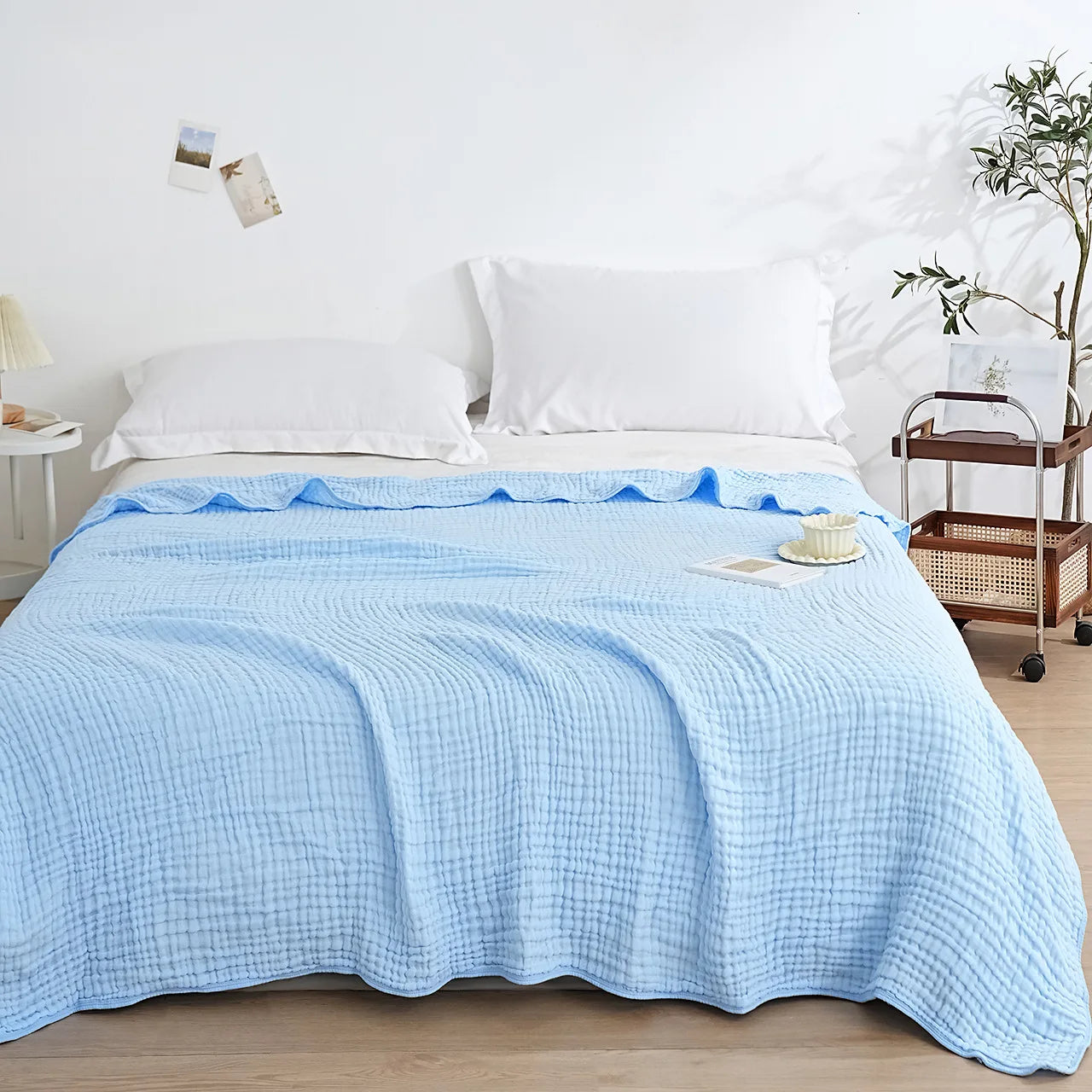 Dovetail Cotton Throw - 130 x 150cm / Transparent