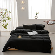Eden Cotton Duvet Cover Set - UK Single / Orange