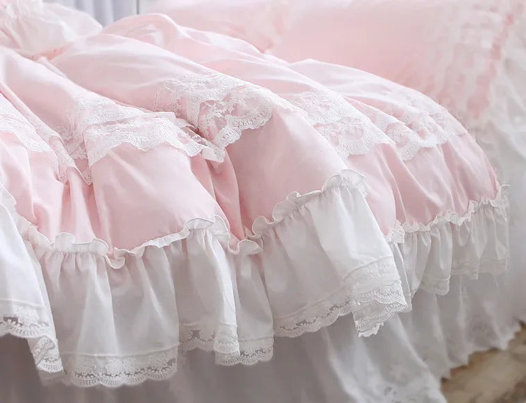Eloise 600TC Cotton Embroidered Duvet Cover Set - UK Double / White