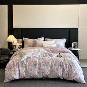 Elowen 600TC Egyptian Cotton Knit Duvet Cover Set - UK Double / Varcion / Flat Sheet Style