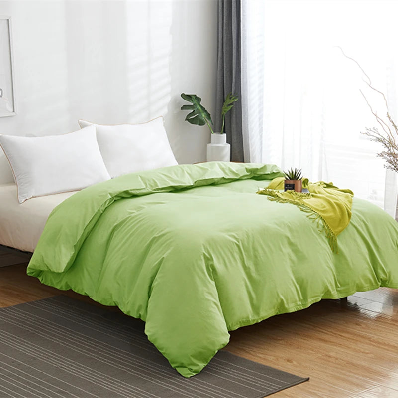 Finch 500TC Cotton Duvet Cover Set - UK Double / Light Green