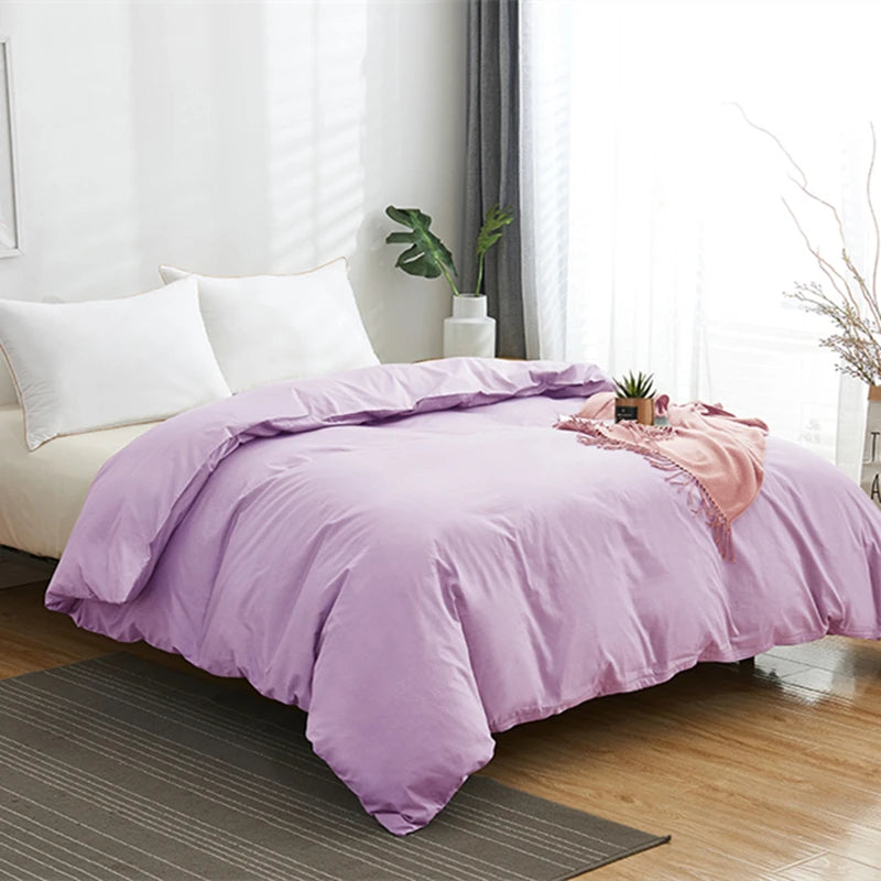 Finch 500TC Cotton Duvet Cover Set - UK Double / Light Purple