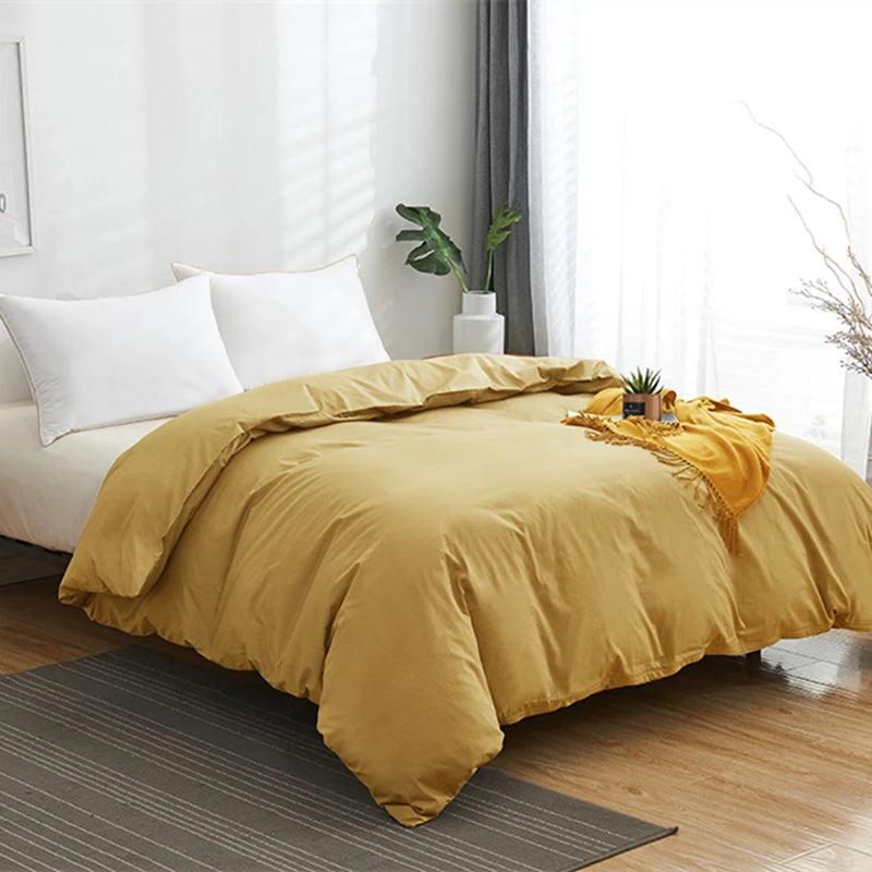 Finch 500TC Cotton Duvet Cover Set - UK Double / Light Tan