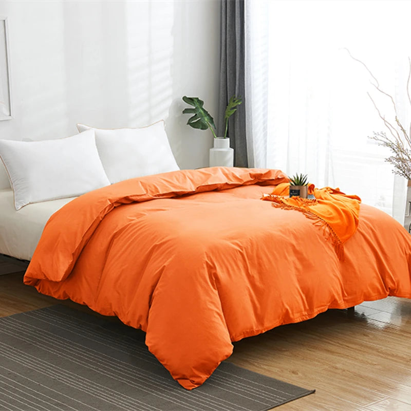 Finch 500TC Cotton Duvet Cover Set - UK Double / Orange