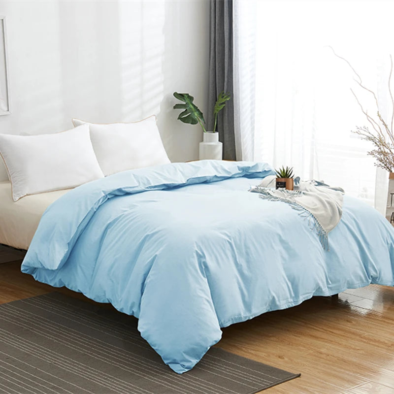 Finch 500TC Cotton Duvet Cover Set - UK Double / Sky Blue