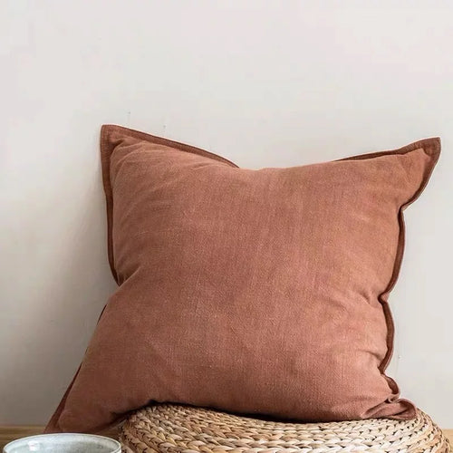 Hampton Cotton-Linen Cushion Cover - 30 x 50cm Cover Only / Green