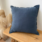 Hampton Cotton-Linen Cushion Cover - 30 x 50cm Cover Only / Navy