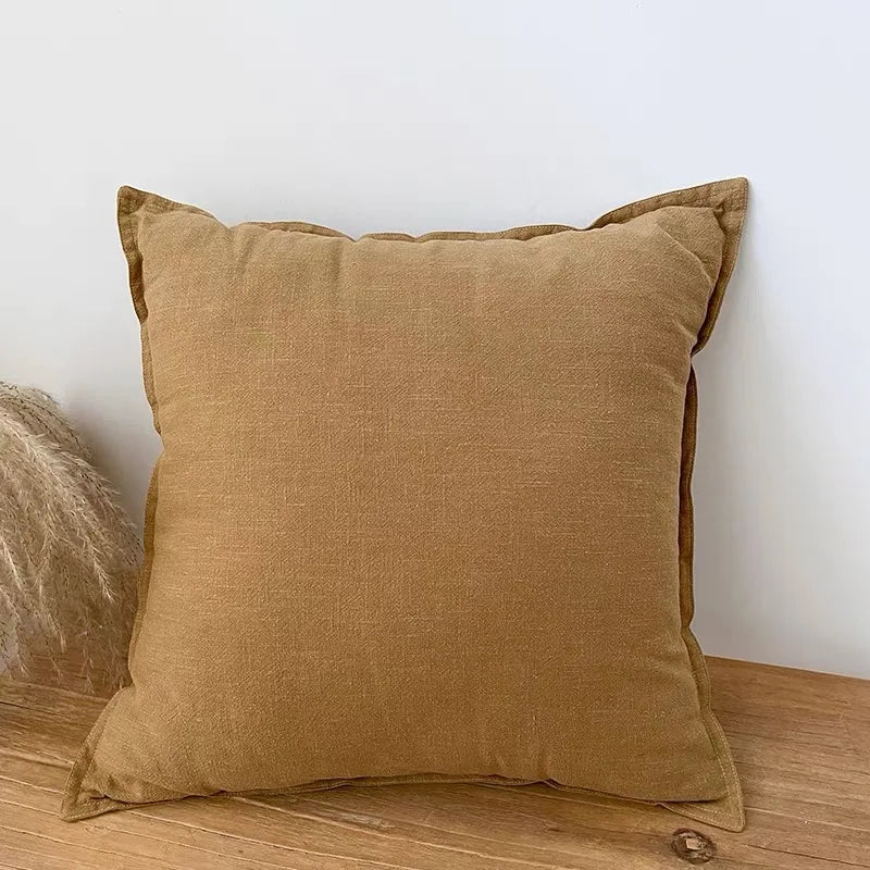 Hampton Cotton-Linen Cushion Cover - 30 x 50cm Cover Only / Red