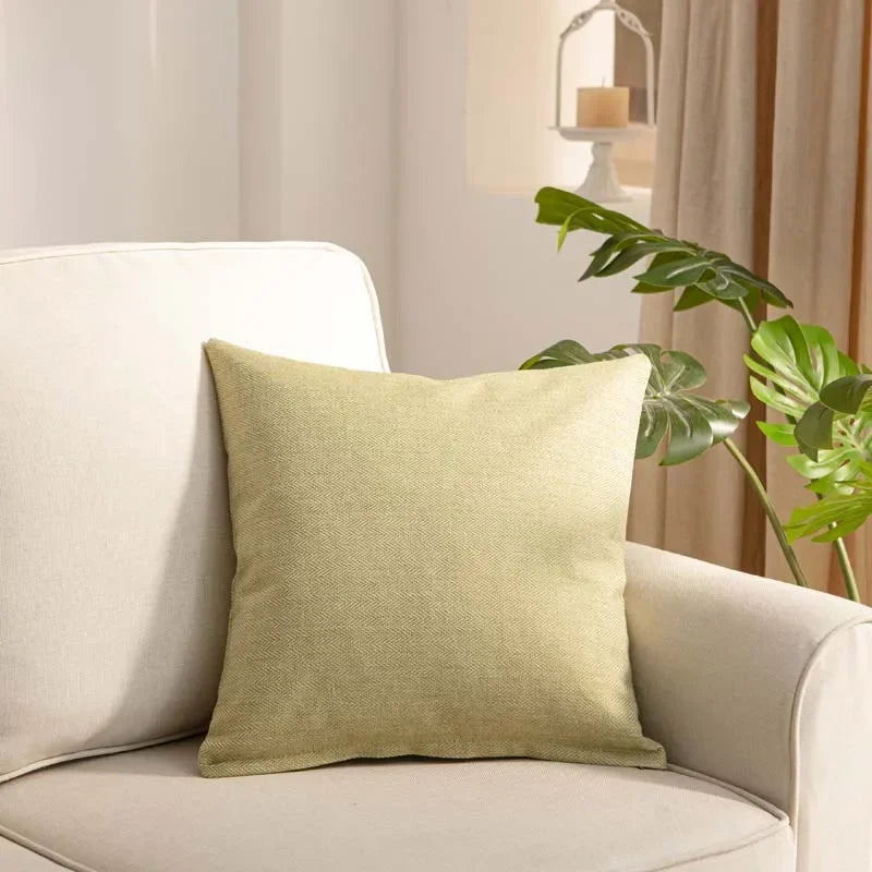 Hampton Soft-Touch Ruffle Cushion Cover - 40 x 40cm Cover Only / Green