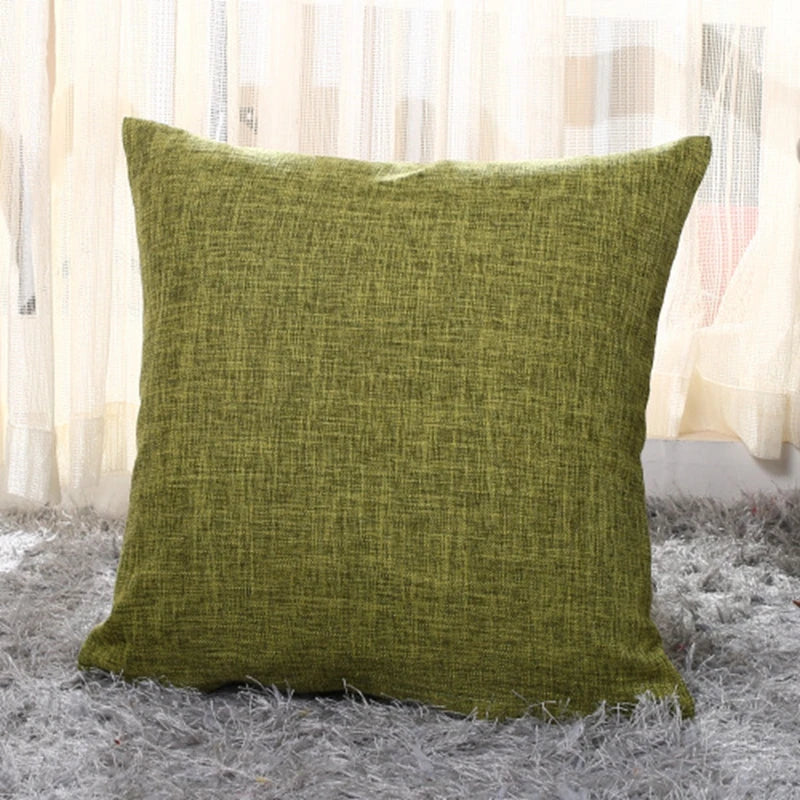 Harbour Soft-Touch Cushion Cover - 45 x 45cm Cover Only / Olive