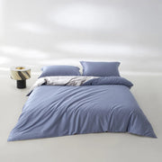 Huxley 800TC Egyptian Cotton Knit Duvet Cover Set - UK Single / Blue Gray
