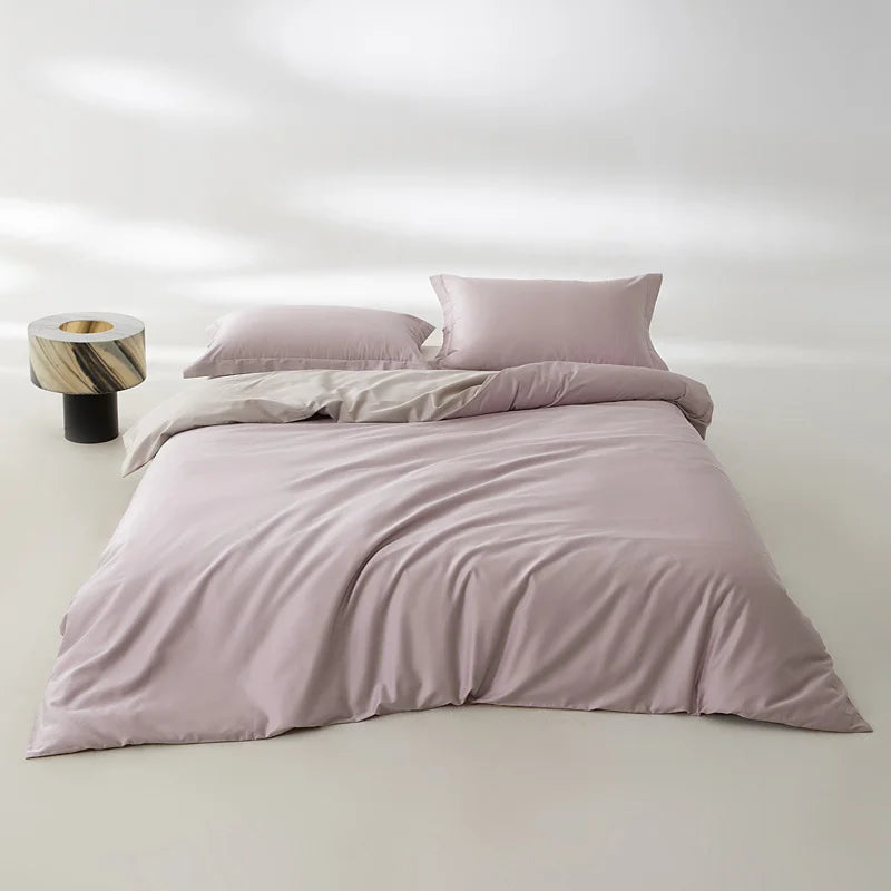 Huxley 800TC Egyptian Cotton Knit Duvet Cover Set - UK Single / Burgundy