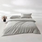 Huxley 800TC Egyptian Cotton Knit Duvet Cover Set - UK Single / Clear