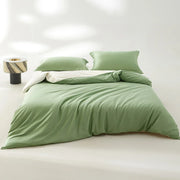 Huxley 800TC Egyptian Cotton Knit Duvet Cover Set - UK Single / Light Yellow