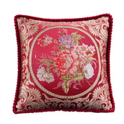 Juniper Chenille Botanical Cushion Cover - 48 x 48cm Cover Only / Magnolia Luxe