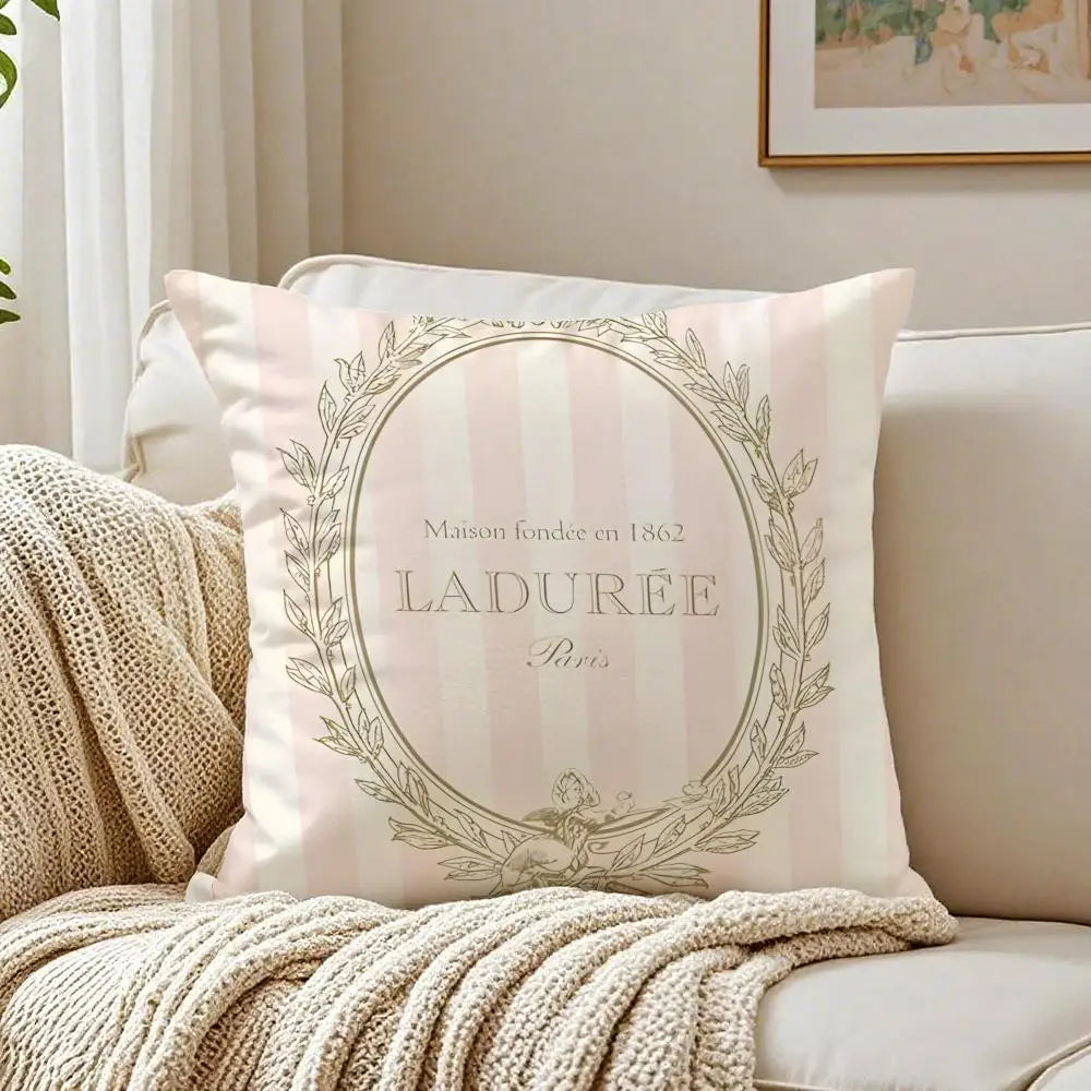 Laduree Art Cushion Cover - 40 x 40cm Cover Only / Blue