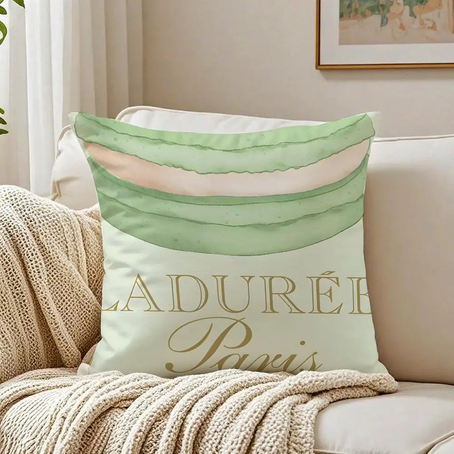 Laduree Art Cushion Cover - 40 x 40cm Cover Only / Brown
