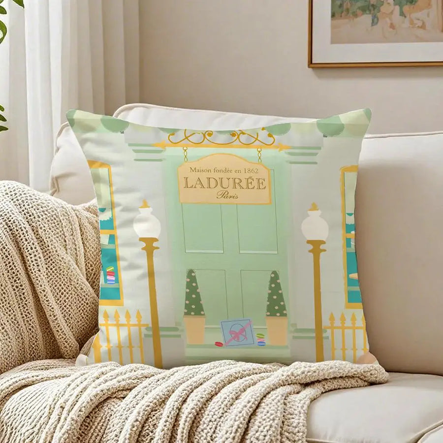 Laduree Art Cushion Cover - 40 x 40cm Cover Only / Orange