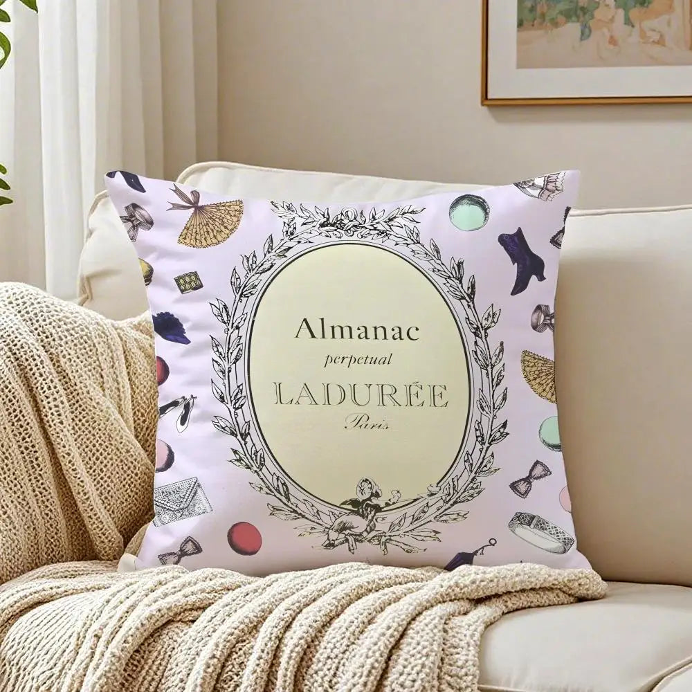 Laduree Art Cushion Cover - 40 x 40cm Cover Only / Pink