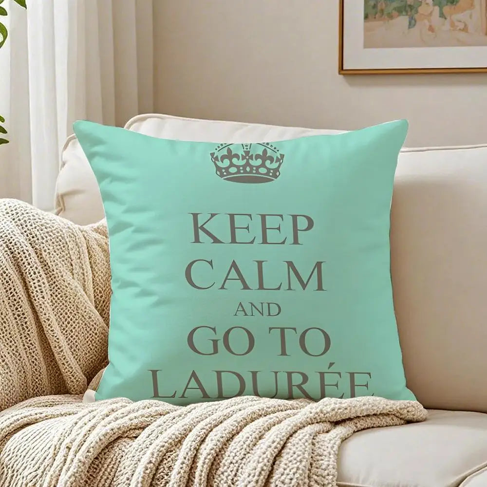 Laduree Art Cushion Cover - 40 x 40cm Cover Only / Yellow