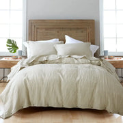 Linden French Linen Check Duvet Cover Set - UK Double / Meridian Orsay