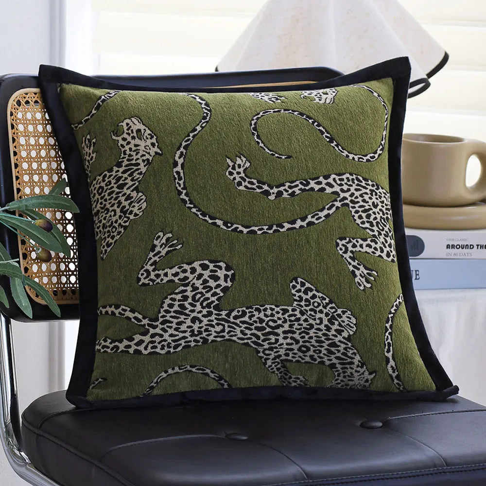 Lombard Chenille Jacquard Cushion Cover - 45 x 45cm Cover Only / Meribel Maison