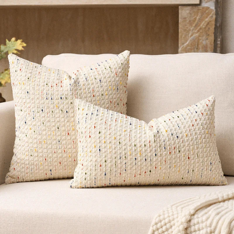Lucca Chenille Jacquard Cushion Cover - 30 x 50cm Cover Only / Petalia Belle