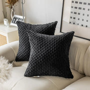 Lucca Soft-Touch Cushion Cover - 50 x 50cm Cover Only / Black