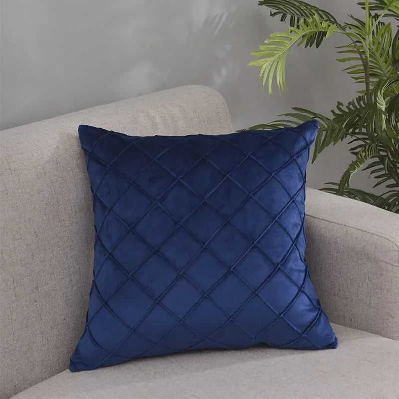 Lumiere Velvet Geometric Cushion Cover - 30 x 50cm Cover Only / Ashby Auburn