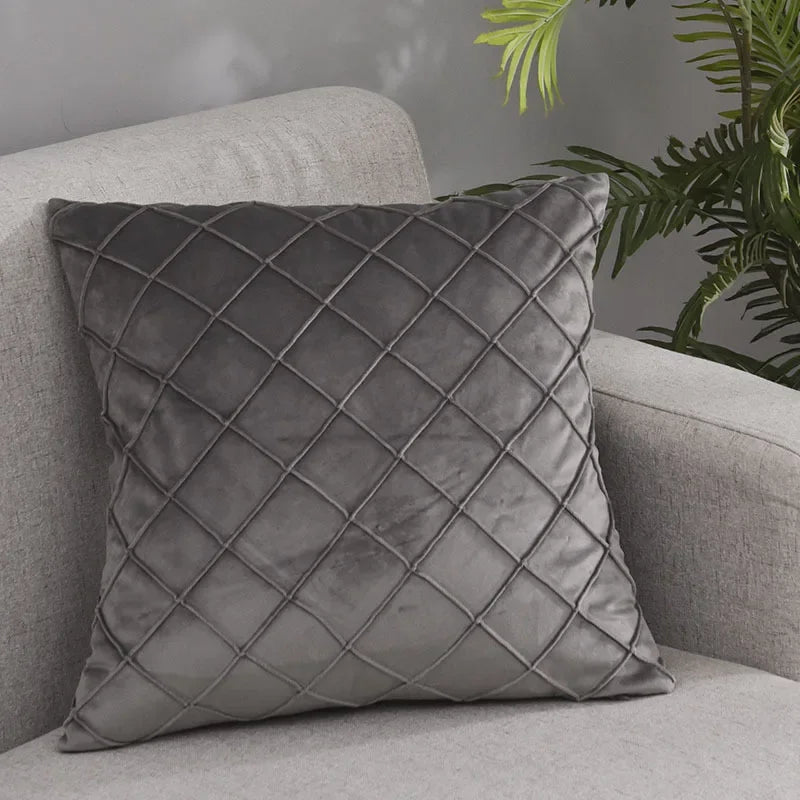 Lumiere Velvet Geometric Cushion Cover - 30 x 50cm Cover Only / Portofino Vale
