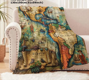 Marauder’s Map Throw - 130 x 150cm / Blue
