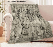 Marauder’s Map Throw - 130 x 150cm / Pink