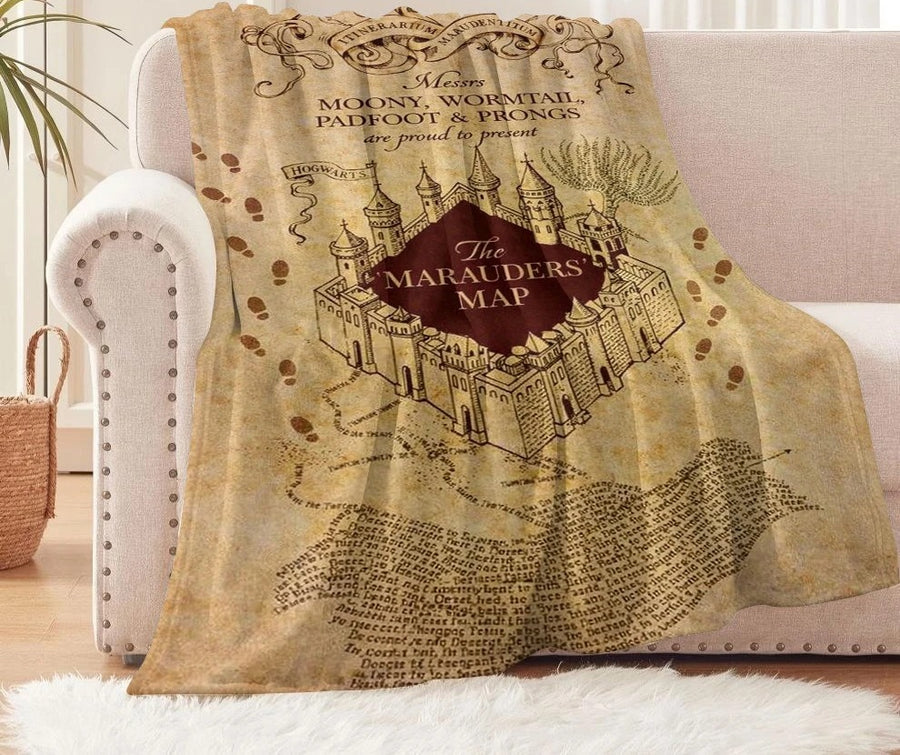 Marauders Map Decorative Throw - 130 x 150cm / Florin