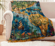 Marauders Map Decorative Throw - 130 x 150cm / Orlane