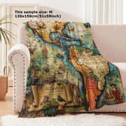 Marauders Map Throw - 130 x 150cm / Blue